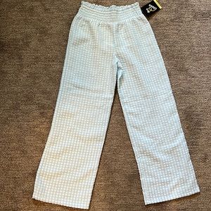 Art Class Girls Blue and white smocked waist wide leg